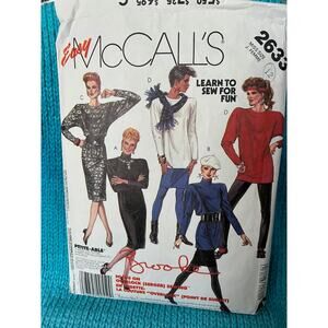 McCalls pattern 2633 dress pants straight skirt size 12